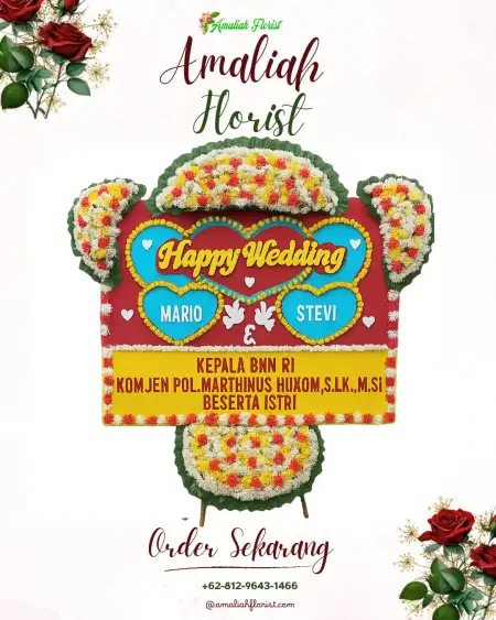 Papan Bunga Pernikahan Pontap